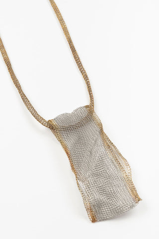 COLLAR MALLA ORSO Y PLATA