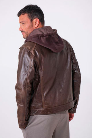 CAZADORA  SERGE PARIENTE CAPUCHA CAMEL