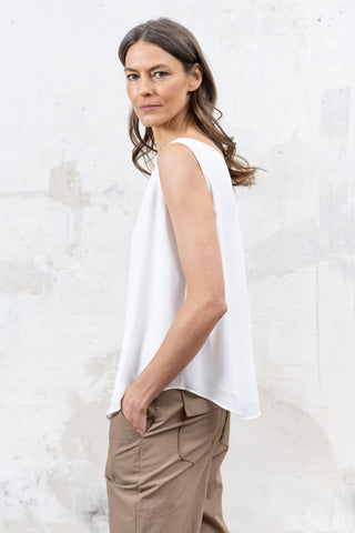 TOP BREST TIRANTE ESCOTE ABIERTO BLANCO