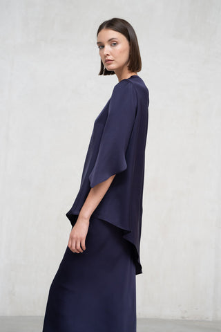 CUERPO SESSA MANGA ASIMÉTRICA MARINO