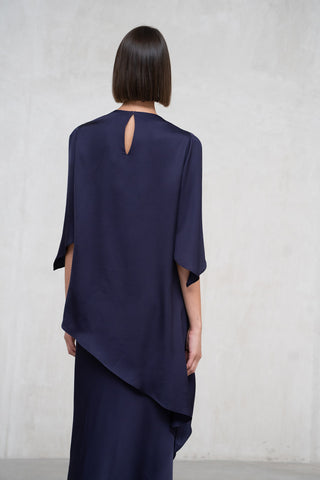 CUERPO SESSA MANGA ASIMÉTRICA MARINO