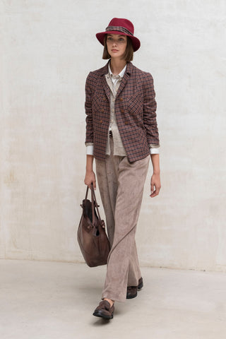 Chaqueta Verona cuadros burdeos