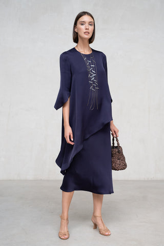 Collar Celeste cápsulas plateadas FL Private Collection