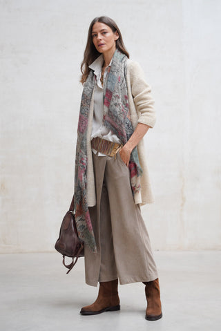 Cárdigan Merano beige lamé