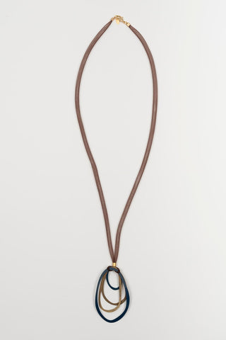 Collar Lousame azul y dorado FL Private Collection