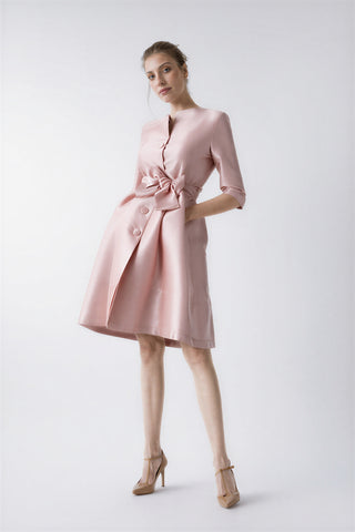 Vestido gabardina Odelia rosa palo