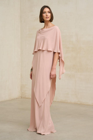 Vestido Kaedryn rosa empolvado