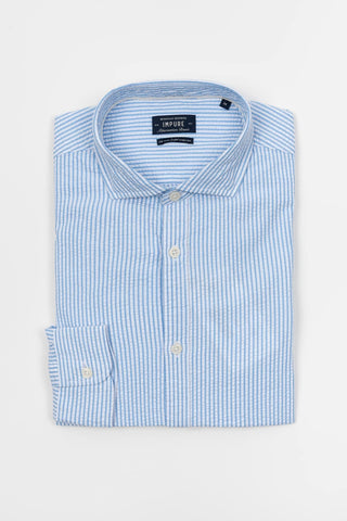 Camisa rayas azul cielo Impure