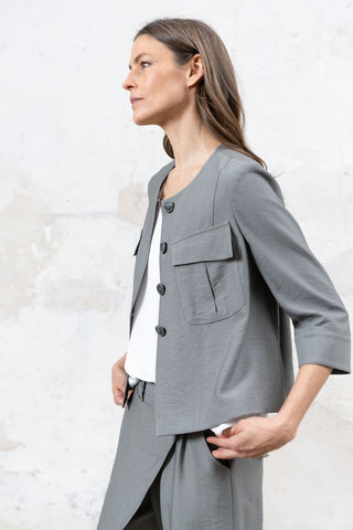 CHAQUETA CAJA SAHARIANA GRIS