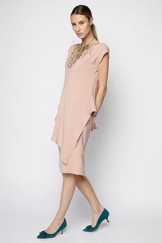 VESTIDO ROSA PALO HOMBRERAS