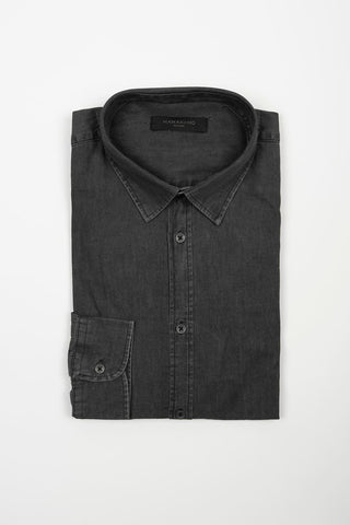 CAMISA HAMAKI NEGRO LAVADO
