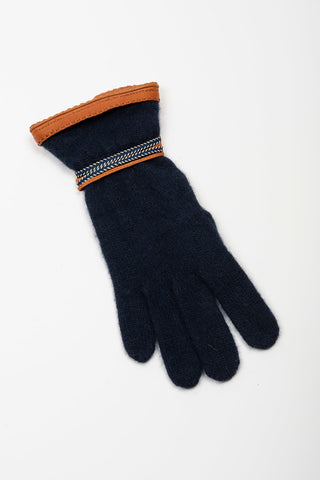 GUANTES LANA Y ANGORA MARINO