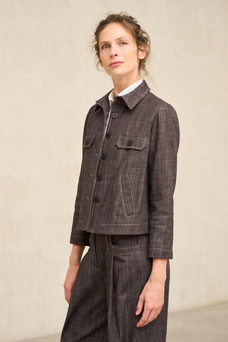 Cazadora Noa denim marrón