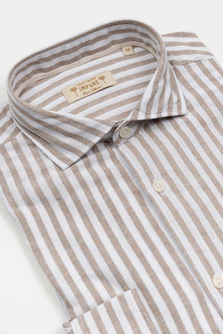 Camisa lino beige Impure