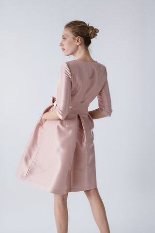 Vestido gabardina Odelia rosa palo