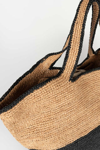 Bolso Nerida rafia negro