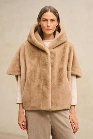 Abrigo Queral efecto visón beige