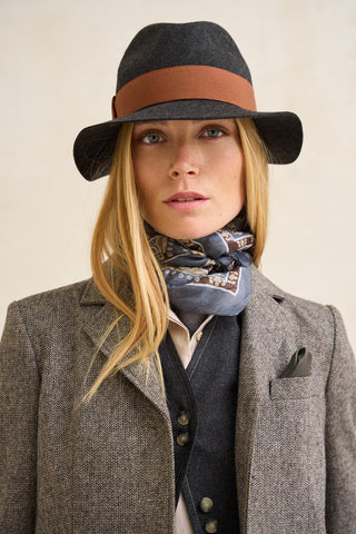 Chaqueta Tazzi espiga gris